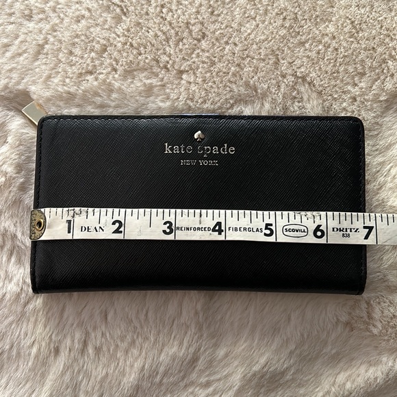 Kate Spade Large Slim Bifold Wallet Black - Picture 7 of 8